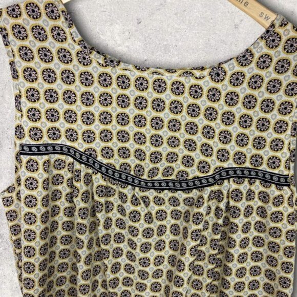 Nordstrom Max Studio Print Sleeveless Tiered Midi Dress Size Large Lightweight L - Picture 4 of 13